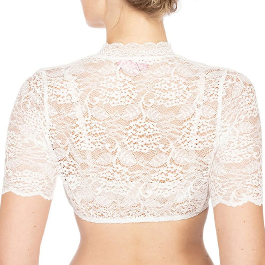 Trendy Dirndlblouse met kant & hartuitsnede voor dames – Alina