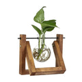 Hydroponische Bloempot met Houten Tafelblad Tray