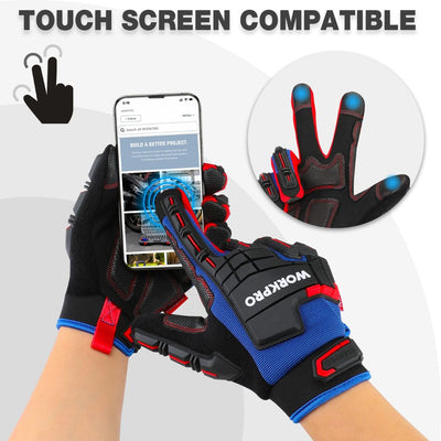 WorkPro Zware Werkhandschoenen | Touchscreen, Schokbescherming Volledige Vinger Handschoen