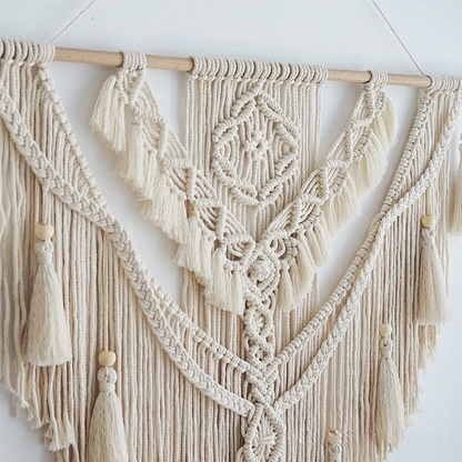 Scandinavische Boho Macramé Wandhanger - Liora