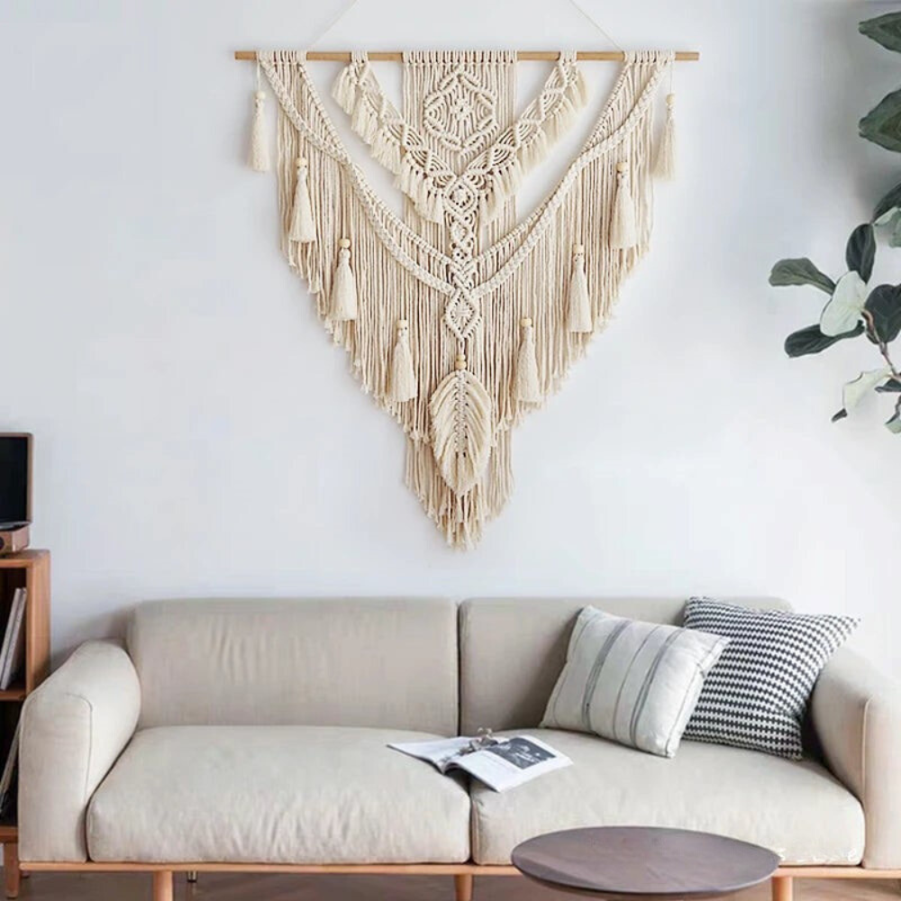 Scandinavische Boho Macramé Wandhanger - Liora
