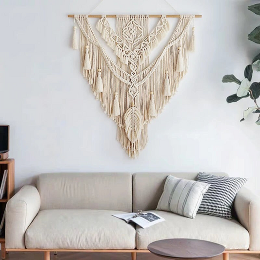 Scandinavische Boho Macramé Wandhanger - Liora
