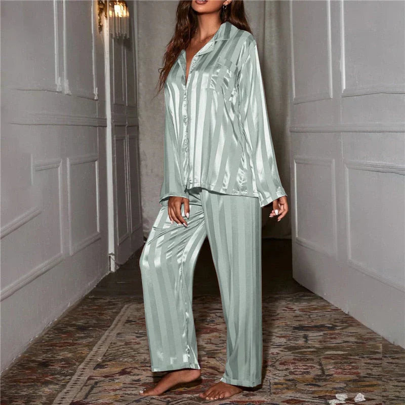 Zijdezachte Dames Pyjamaset - Emilia