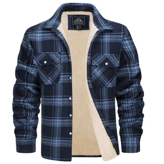Fleece Gevoerde Geruite Herenjas – Arvid