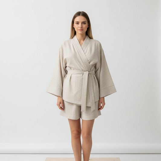 Weicher Kimono Mit Shorts - ComfortKimono