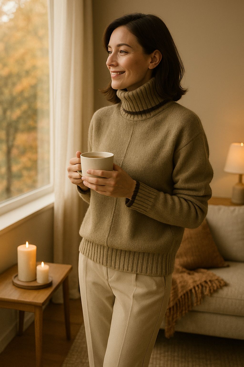 Zachte Kasjmiermix Damestrui Met Col – Liv