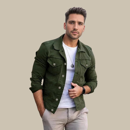 Heren Denimjack met Slim-fit Pasvorm – Milan