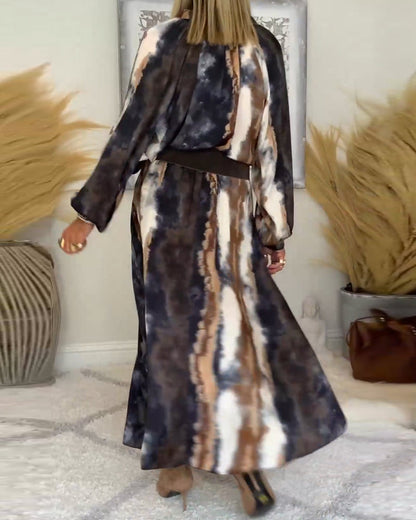 Herfst Maxi Jurk met Print – Marise