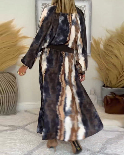 Herfst Maxi Jurk met Print – Marise