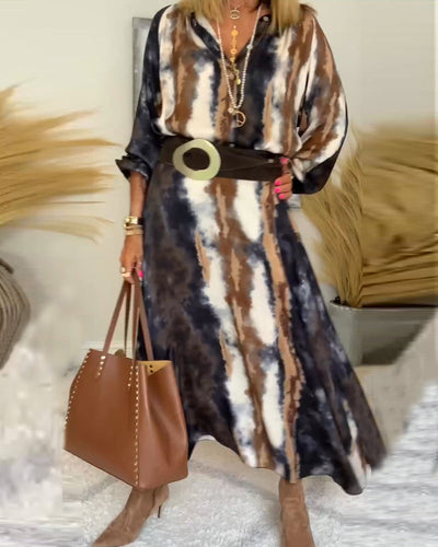 Herfst Maxi Jurk met Print – Marise