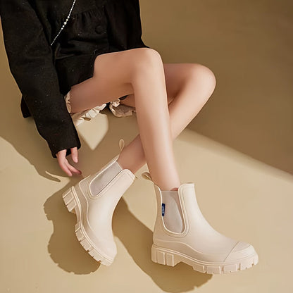 Dames Regenlaarzen halfhoog waterproof met antislipzool – Selora