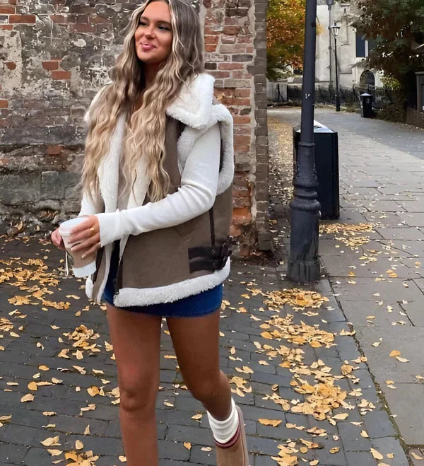 Dames Teddy Herfstvest – Amara