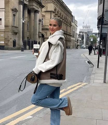 Dames Teddy Herfstvest – Amara