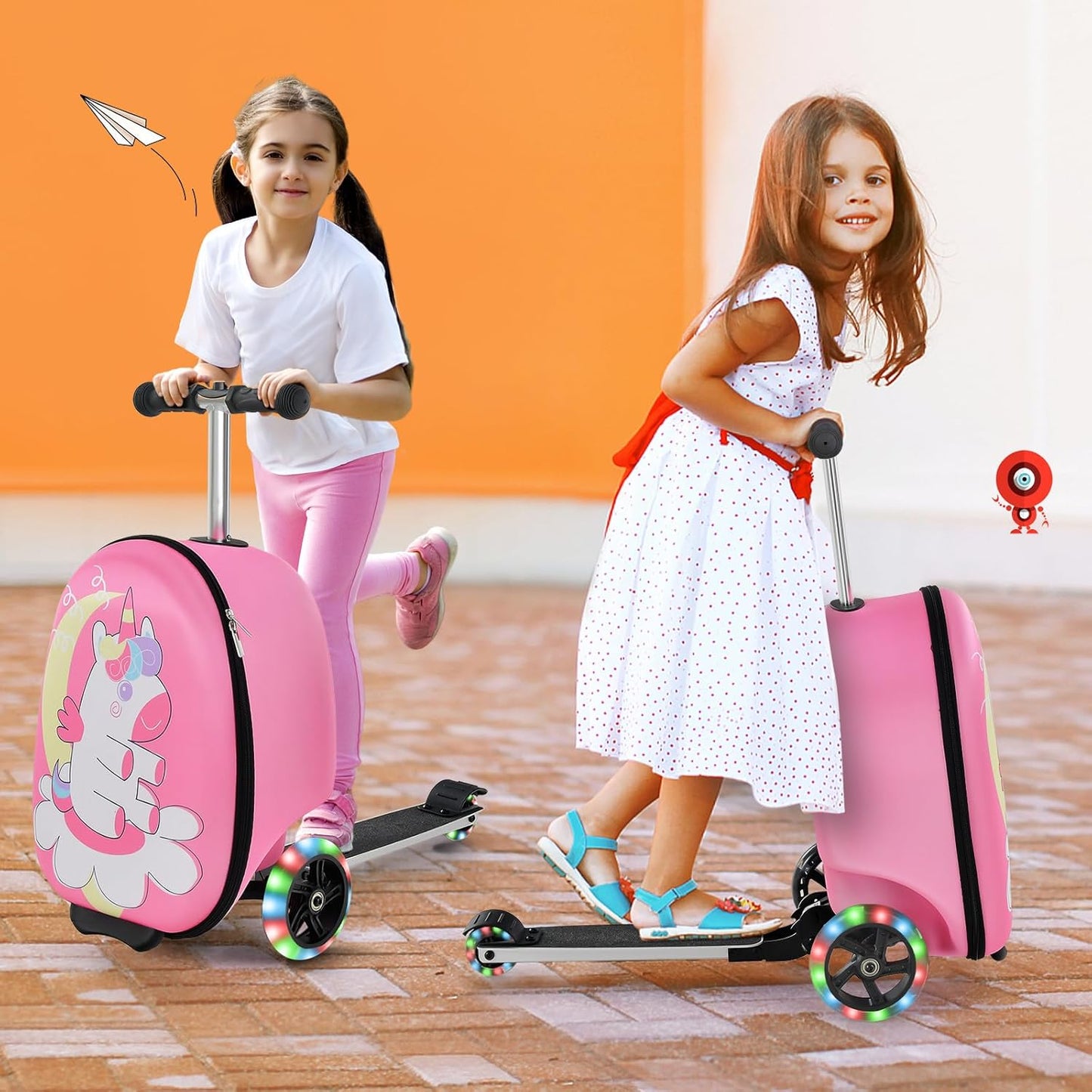 2-in-1 Step Kinderkoffer met LED Wielen