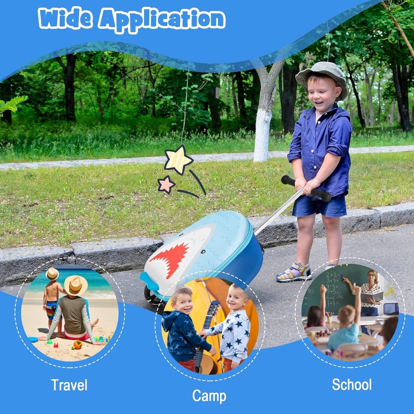 2-in-1 Step Kinderkoffer met LED Wielen