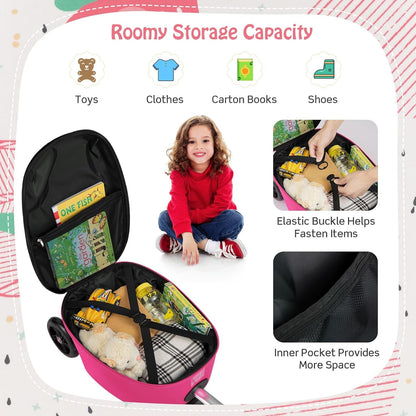 2-in-1 Step Kinderkoffer met LED Wielen