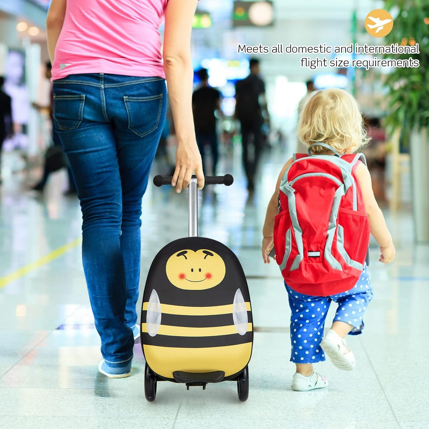 2-in-1 Step Kinderkoffer met LED Wielen