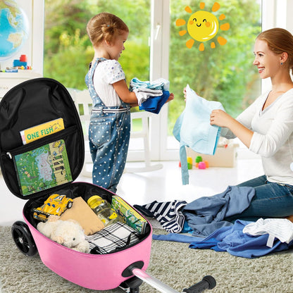 2-in-1 Step Kinderkoffer met LED Wielen