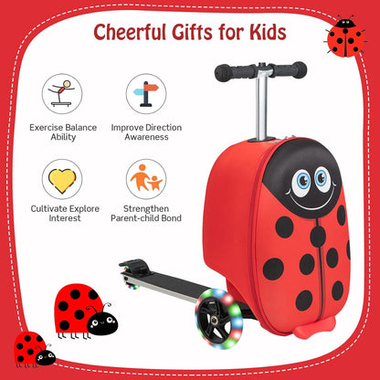 2-in-1 Step Kinderkoffer met LED Wielen