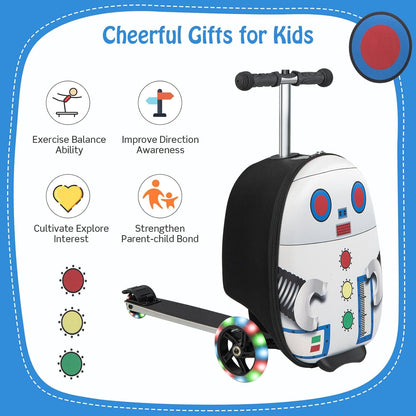 2-in-1 Step Kinderkoffer met LED Wielen