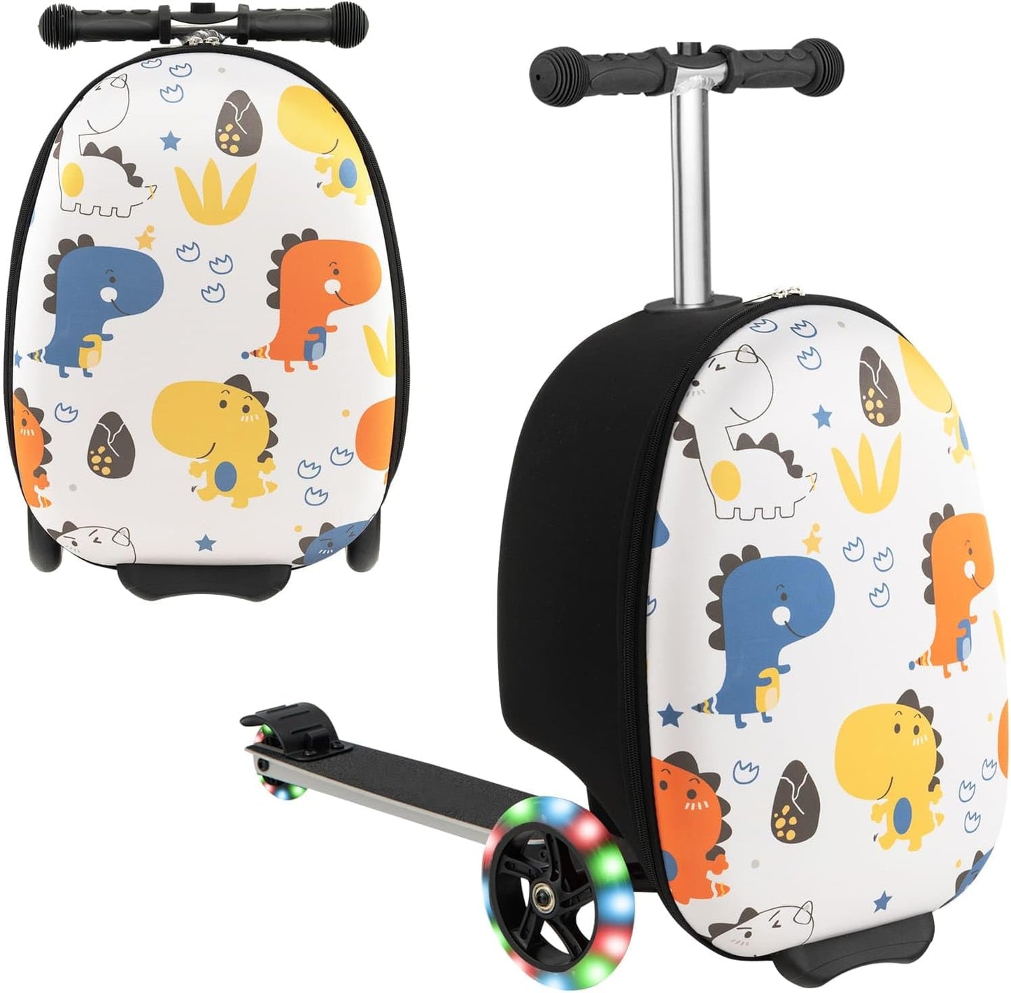 2-in-1 Step Kinderkoffer met LED Wielen