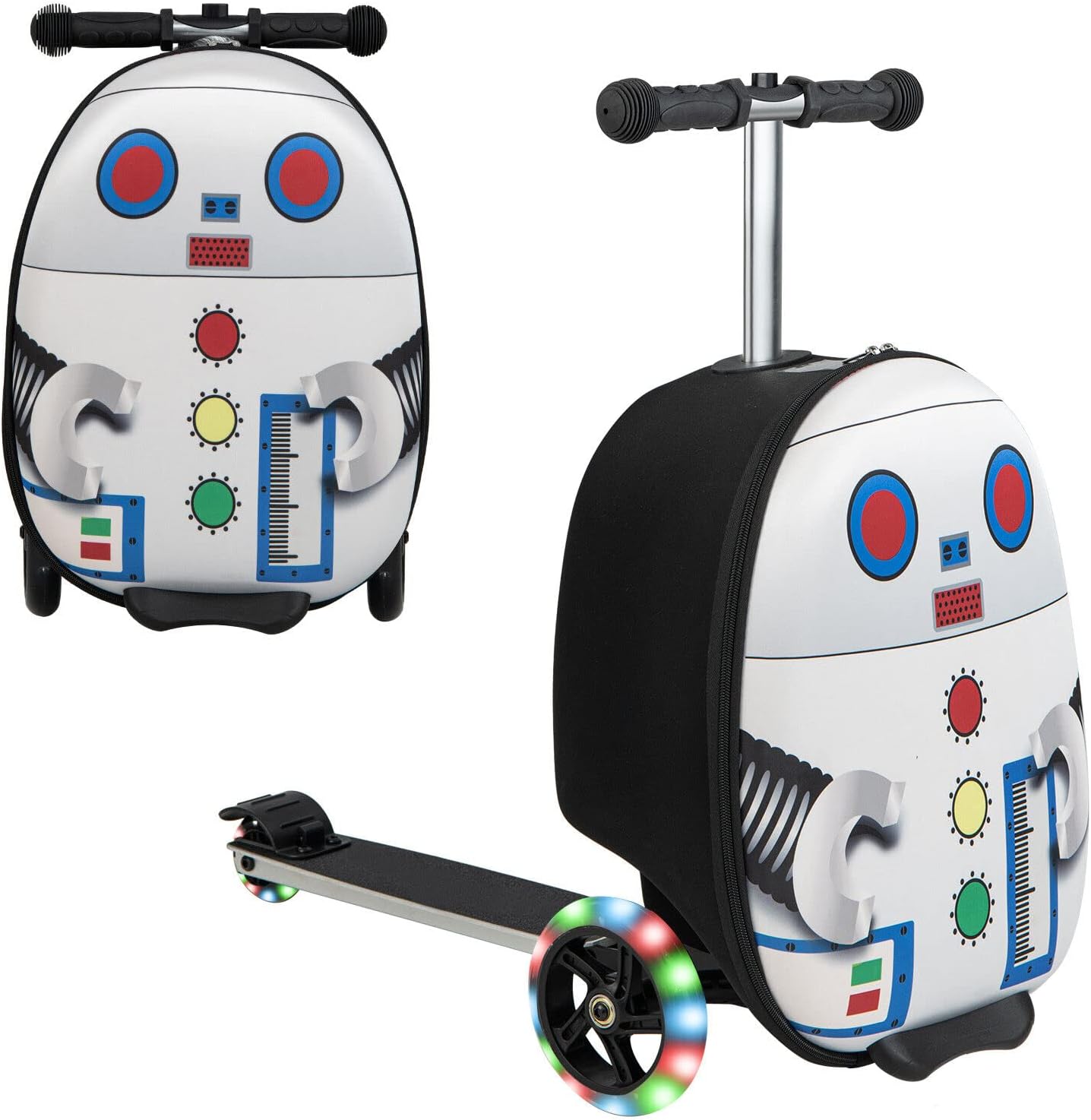 2-in-1 Step Kinderkoffer met LED Wielen