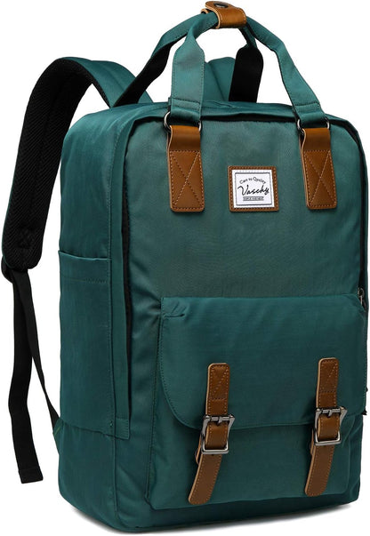 15.6” Waterdichte Vintage Laptop Rugzak met Opbergvakken – UrbanEase