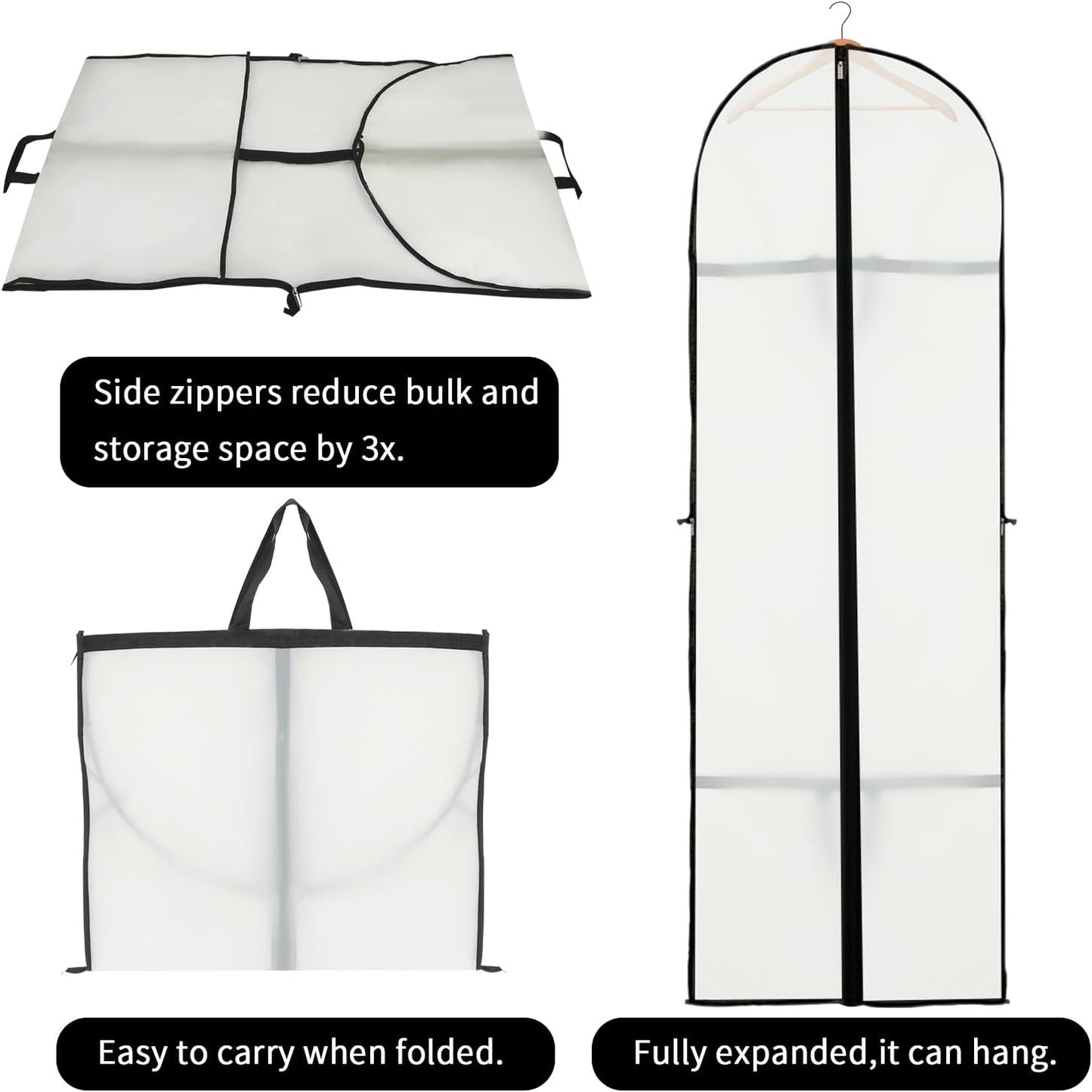 Lange Jurk Opslaghoes – 180 cm met Rits en Venster (1 Kopen, Krijg 1 GRATIS)