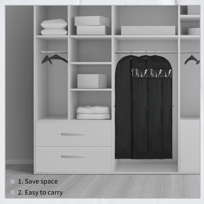 Lange Jurk Opslaghoes – 180 cm met Rits en Venster (2-Pack)