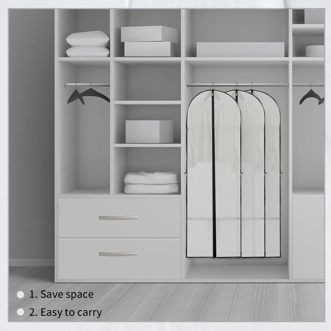 Lange Jurk Opslaghoes – 180 cm met Rits en Venster (2-Pack)