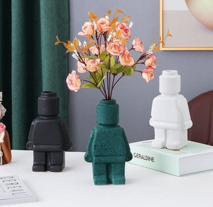 Robot Bloempotten van Keramiek - BrickBotanica