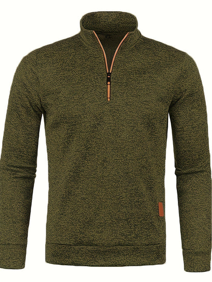 Heren Pullover met Halsrits voor Herfst & Winter – Matteo