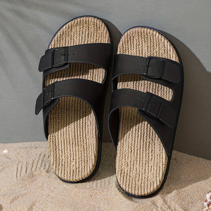Stijlvolle heren zomer-slippers met verstelbare banden - GripStep