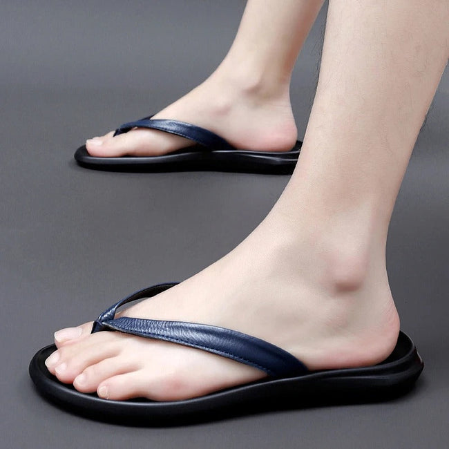 Antislip & Stijlvolle Herenslippers van Leer voor de Zomer - Dario