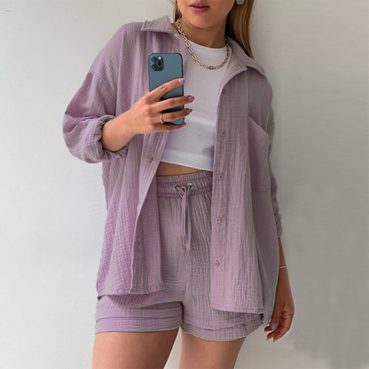 Ademend katoen co-ord-set voor dames – Maris