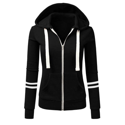 Dames Hoodie met Capuchon en Rits van Wol – Beatrice