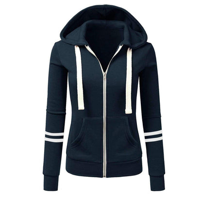 Dames Hoodie met Capuchon en Rits van Wol – Beatrice