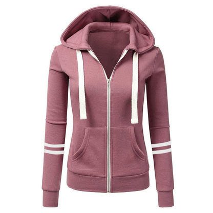 Dames Hoodie met Capuchon en Rits van Wol – Beatrice