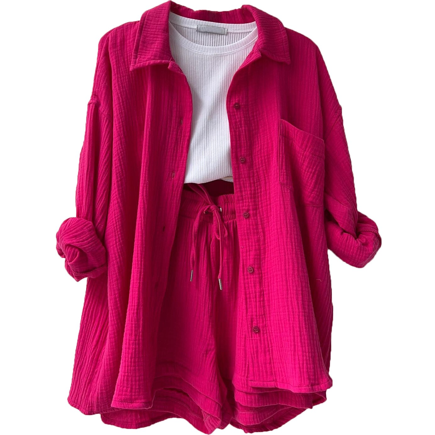 Ademend katoen co-ord-set voor dames – Maris