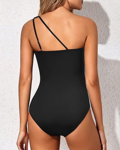 Dames Badpak met One-Shoulder Ontwerp en Buikcontrole – Valeria