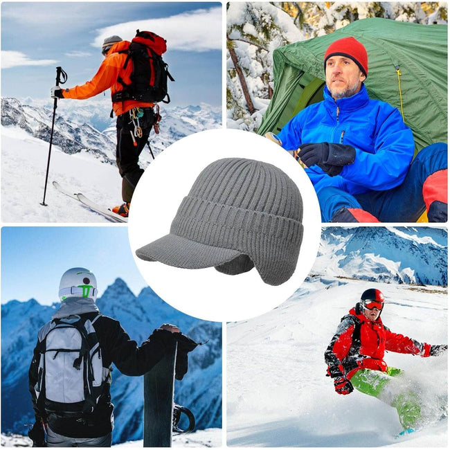 Gebreide heren muts met oorkleppen – Kian