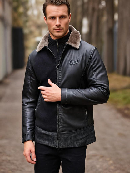 Leren Herenjack met Thermovoering - Dario