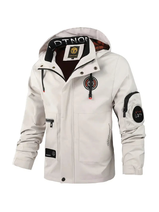 Lichte heren outdoorjas wind- & waterdicht met capuchon – Torben