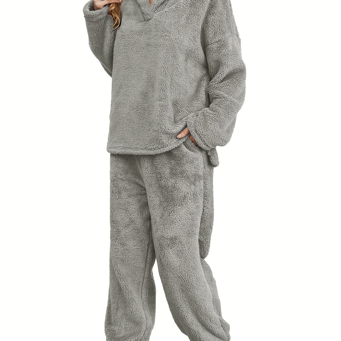 Warme Coral Fleece Dames Loungewear Set – Fenna