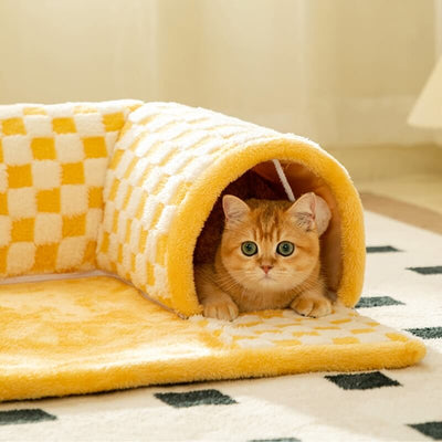 2-in-1 Katten Tunnel Bed - FurryFun