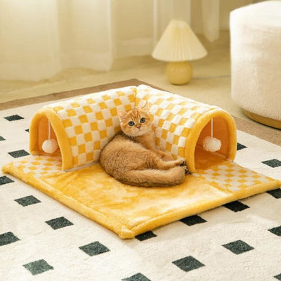 2-in-1 Katten Tunnel Bed - FurryFun