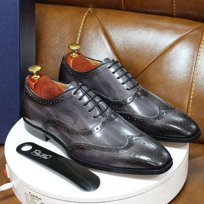 Handgemaakte Heren Oxford Schoenen van Leer – Valentin