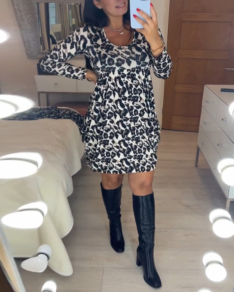 Herfstjurk met Luipaardprint – Leona