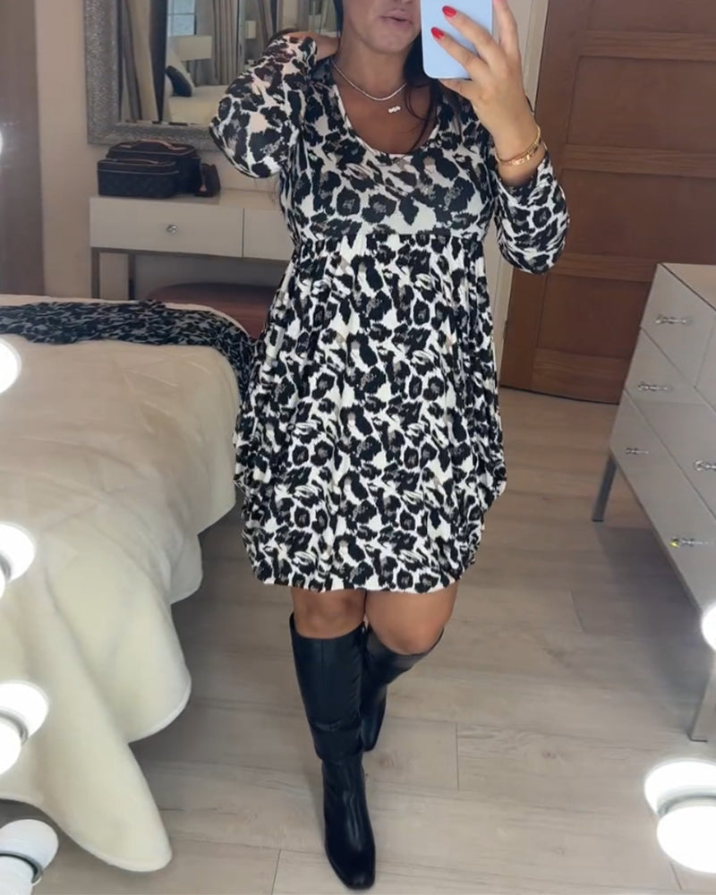 Herfstjurk met Luipaardprint – Leona