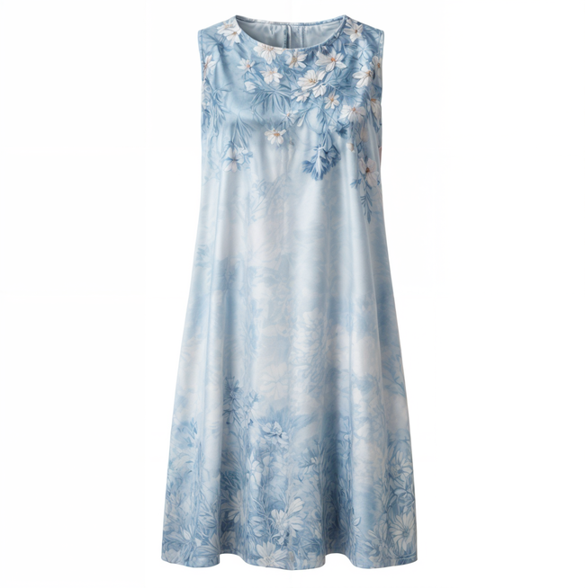 Stijlvol Gebloemd A-lijn Jurk met Vest voor Dames - Miray
